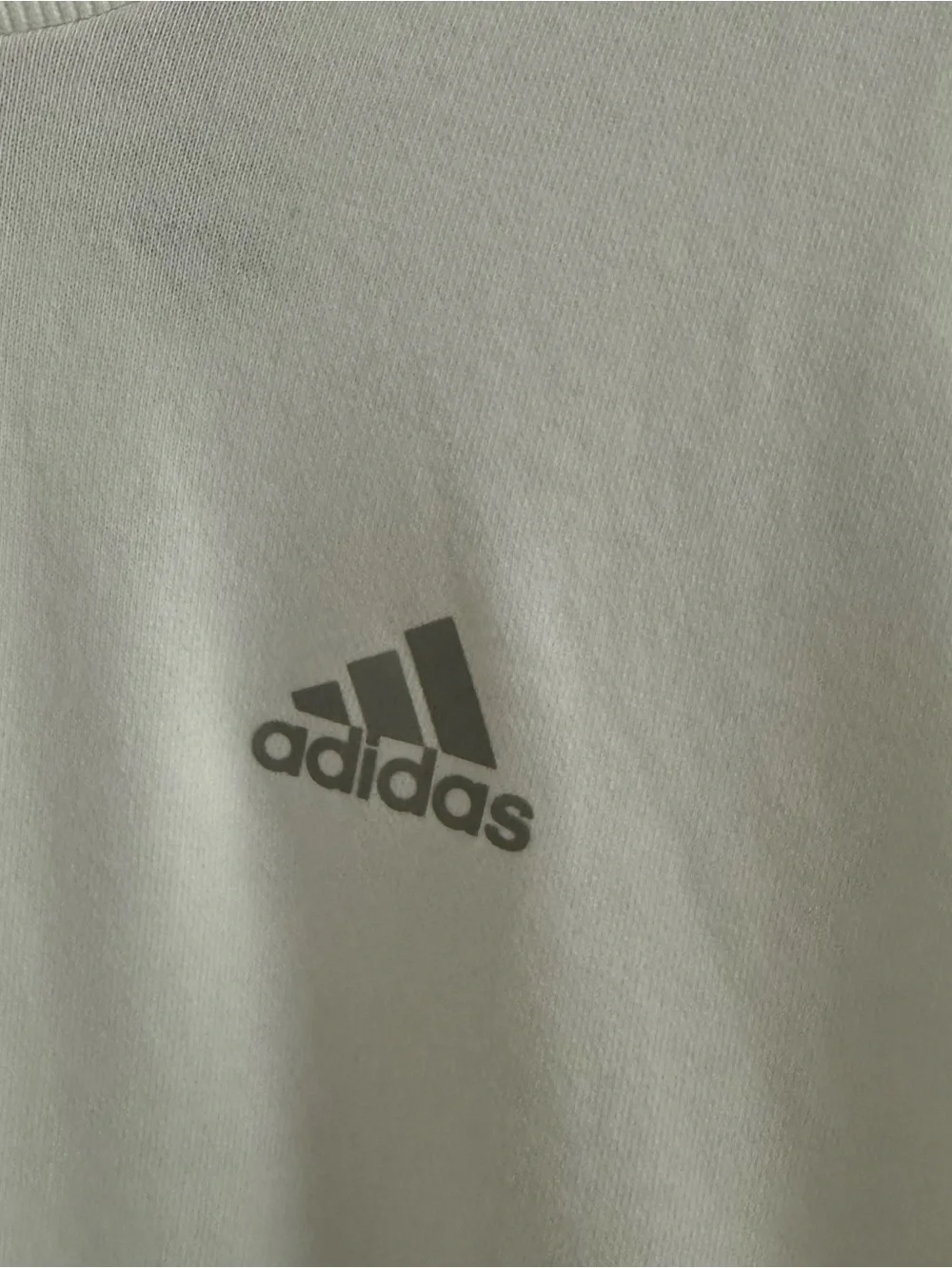 Adidas Crewneck Pullover Sweatshirt Side Split Stripe Logo White Silver Medium